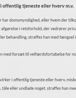 Justitsminister skulle svare på om ansatte i kommuner er omfattet af straffelovens kapitel 16